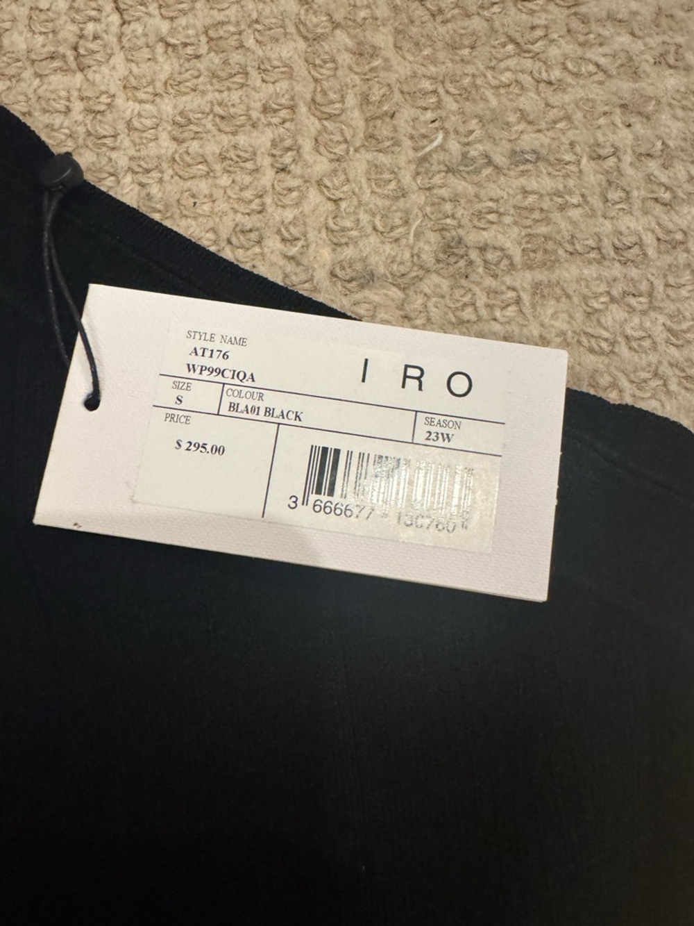 NWT IRO Women's Ciqa Black Knit One Shoulder Bodysuit Top Sz S - Picture 8 of 8